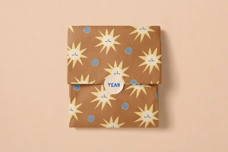 Sonne-Mond Geschenkpapier