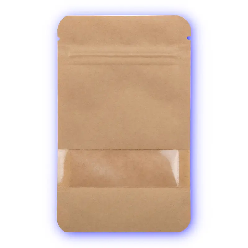 Standbodenbeutel Kraftpapier mit Sichtfenster