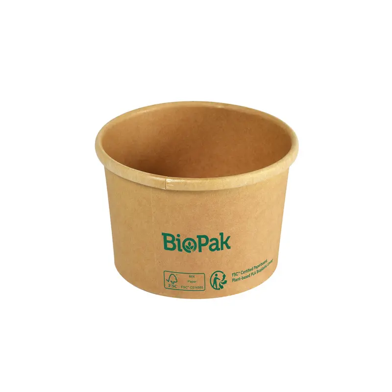 Suppenbecher 240 ml / 8 oz, Pappe, Ø 90 mm, braun, 400 Stk.