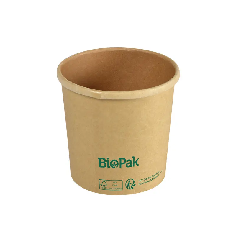 Suppenbecher 360 ml / 12 oz, Pappe, Ø 90 mm, braun, 400 Stk.