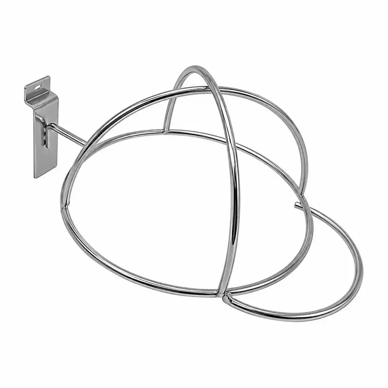 Support casquette pour panneau rainuré – métal chromé