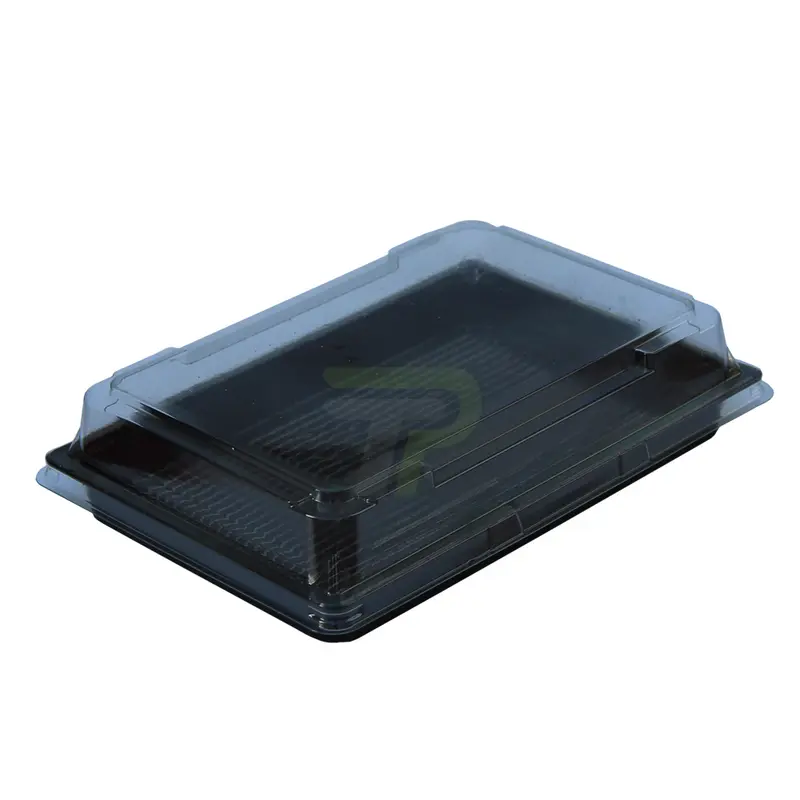 Sushi‑Box 185×127×20 mm, PET mit transparentem Deckel – 400 St./Karton