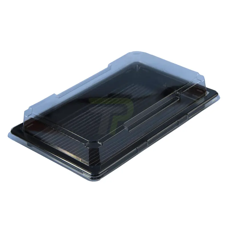 Sushi‑Box 215×130×18 mm, PET mit transparentem Deckel – 200 St./Karton
