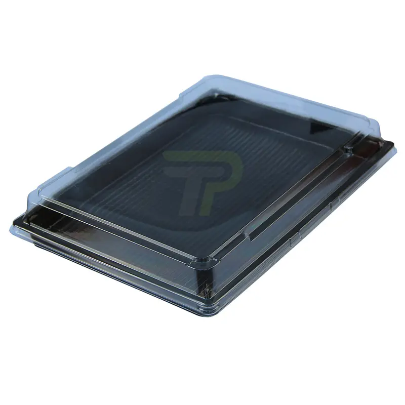 Sushi‑Box 225×185×20 mm, PET mit transparentem Deckel – 200 St./Karton