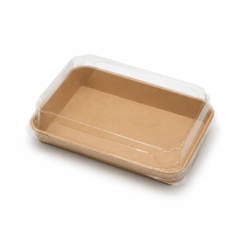 Sushibox L, 185 x 130 x 25 mm, Pappe, inkl. PET-Deckel, 300 Sets