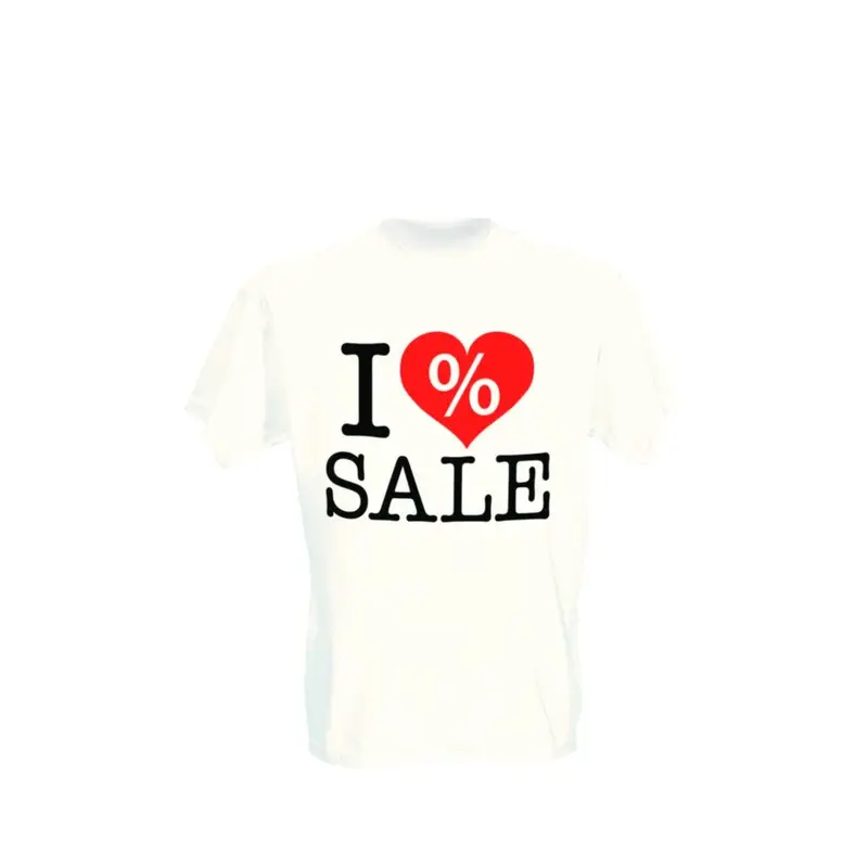 T-Shirt I Love Sale — Taille L, Coton