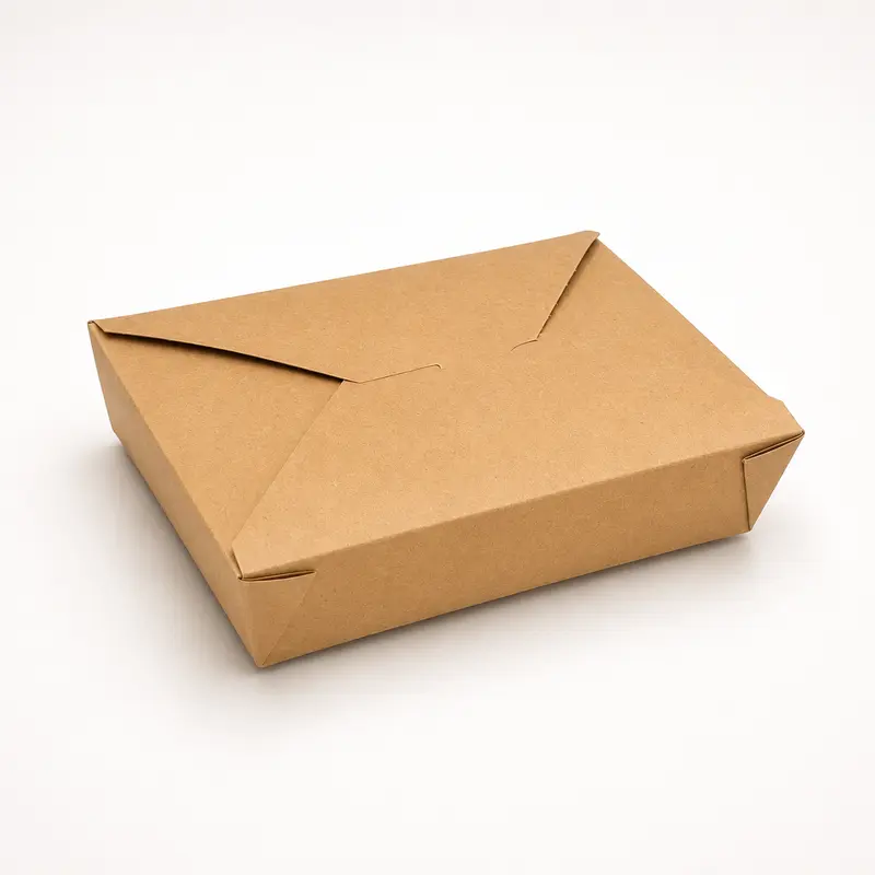 Take-Away-Boxen 1500 ml, Kraft, 195 x 140 x 50 mm, braun, ungeteilt, 200 Stk.