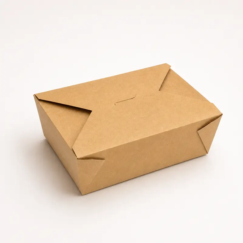 Take-Away-Boxen 2000 ml, Kraft, 196 x 140 x 65 mm, braun, ungeteilt, 200 Stk.