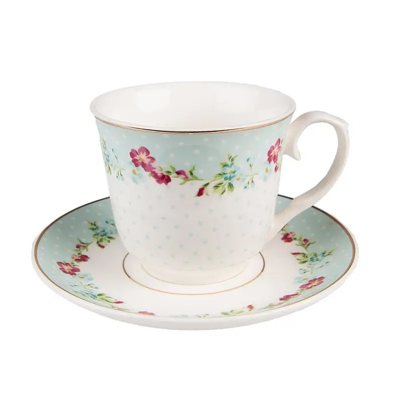 Tasse Blümchen & Punkte