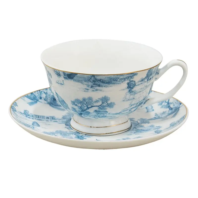 Tasse Toile de Jouy blau
