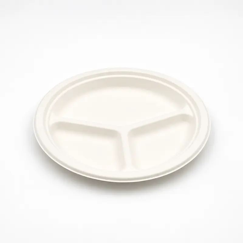 Teller Ø 26 cm, Bagasse, 3-geteilt, 250 Stk.