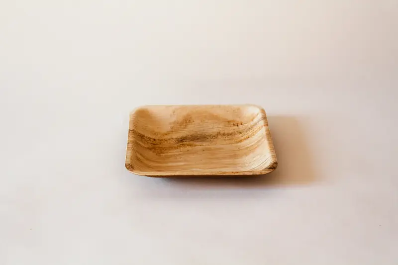 Teller Palmblatt – 15x15cm, Braun, 200 Stk.