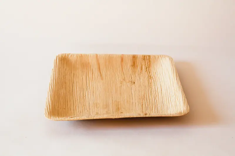 Teller Palmblatt – 23x23cm, Braun, 200 Stk.