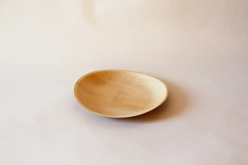 Teller Palmblatt rund – Ø23cm, Braun, 200 Stk.