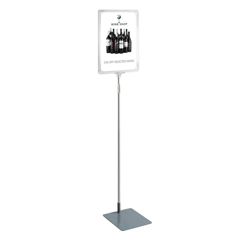 Tige télescopique pour cadre porte-affiche — Hauteur réglable 83-151 cm