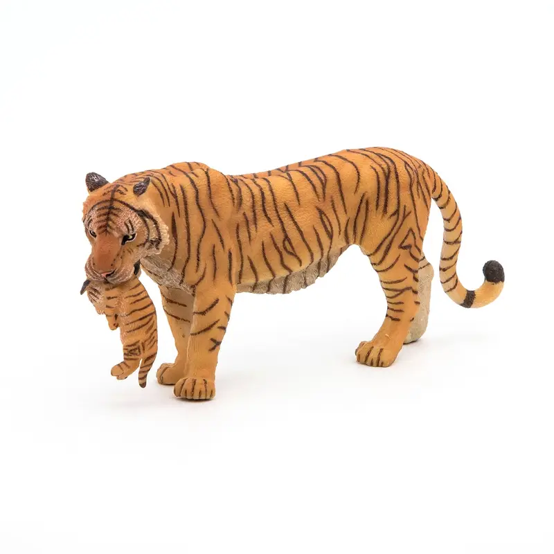 Tigerin mit Jungem Figur