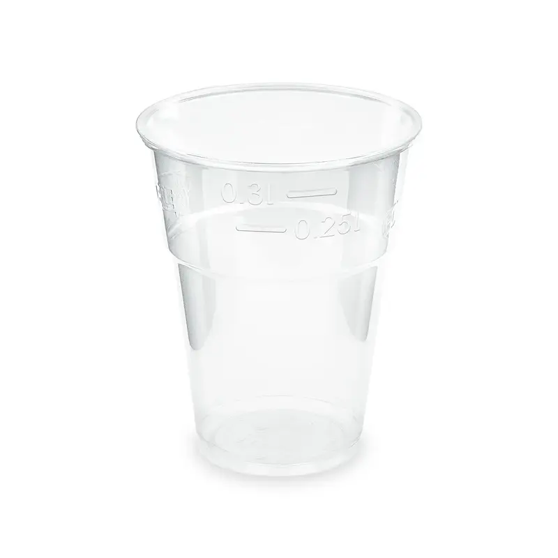 Trinkbecher (PLA) klar Ø84mm 0,3L – 50 Stück