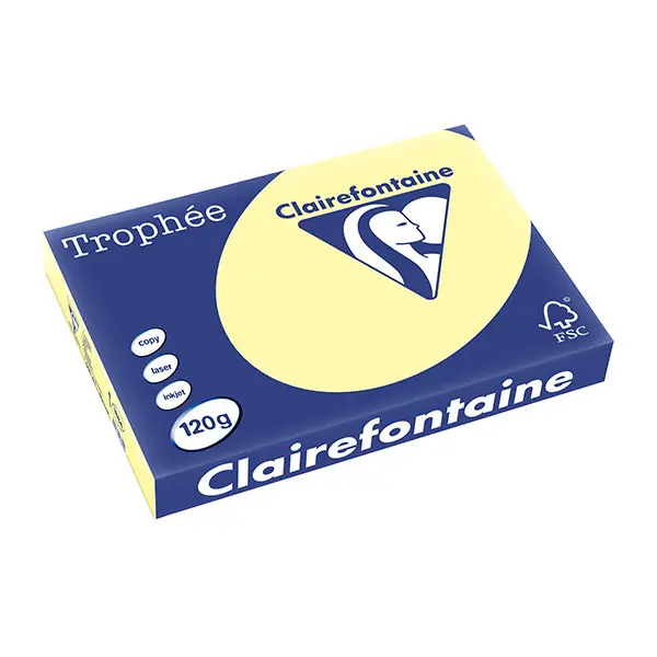 Trophée Clairefontaine, gelb, 120g/m², A4