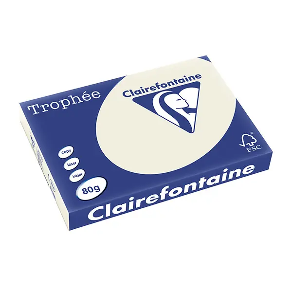 Trophée Clairefontaine, grau, 80g/m², A3