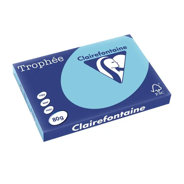 Trophée Clairefontaine, royalblau, 80g/m², A3