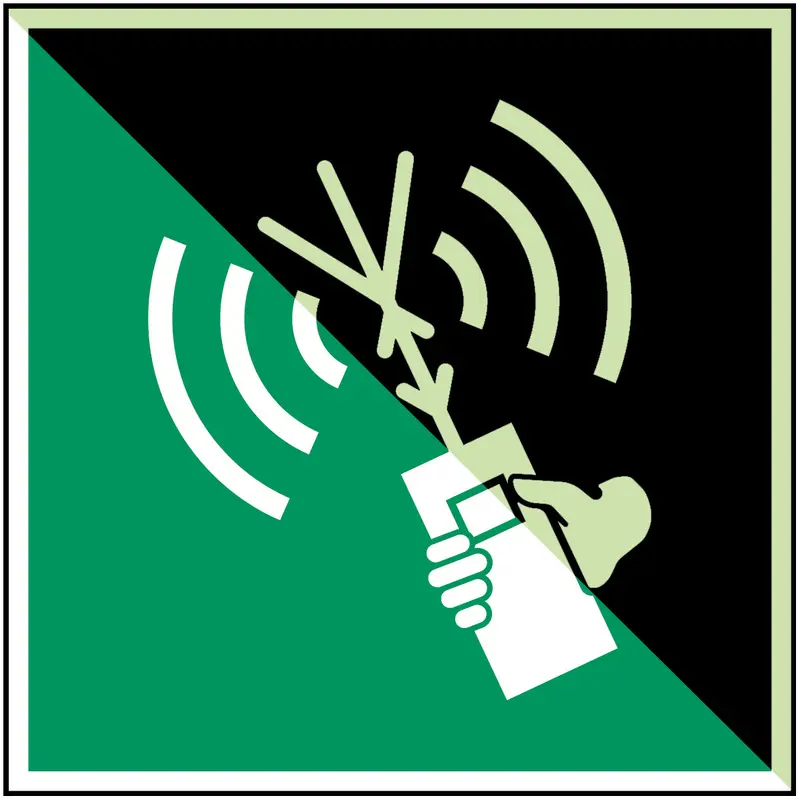 UKW-Sprechfunkgerät (Senden/Empfangen), tragbar - ISO 7010