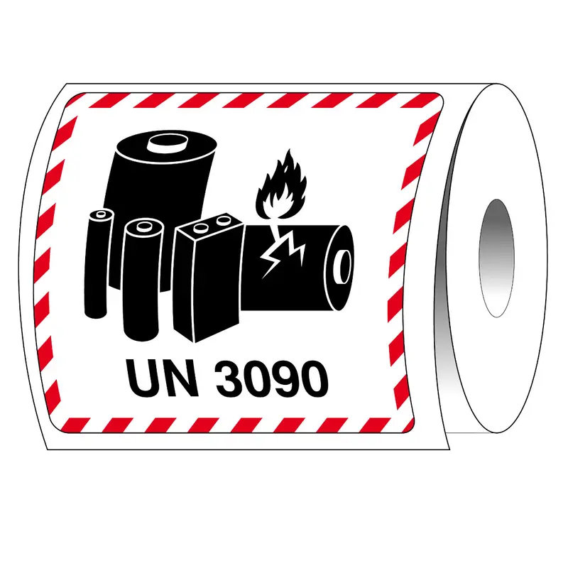 UN-3090- Verpackungsetikett für Lithium-Metall-Batterien