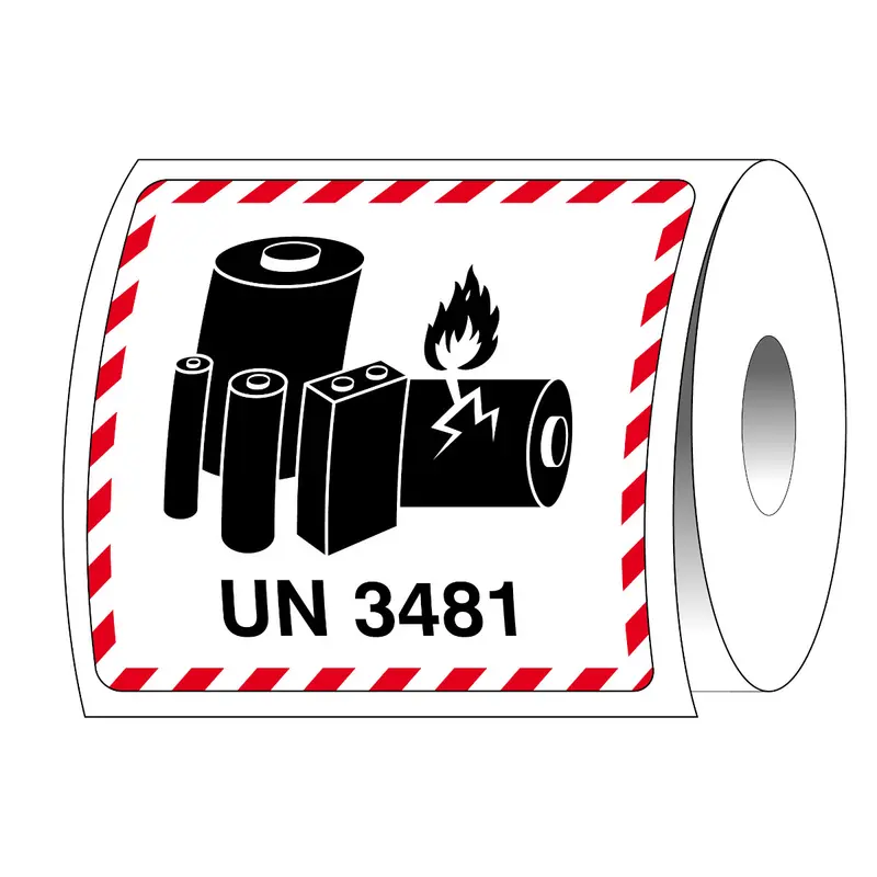 UN-3481- Verpackungsetikett für Lithium-Ionen-Batterien
