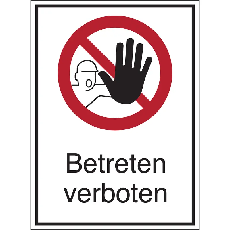 Verbotsschilder - Betreten verboten