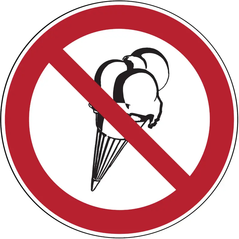 Verbotsschilder - Eisverbot