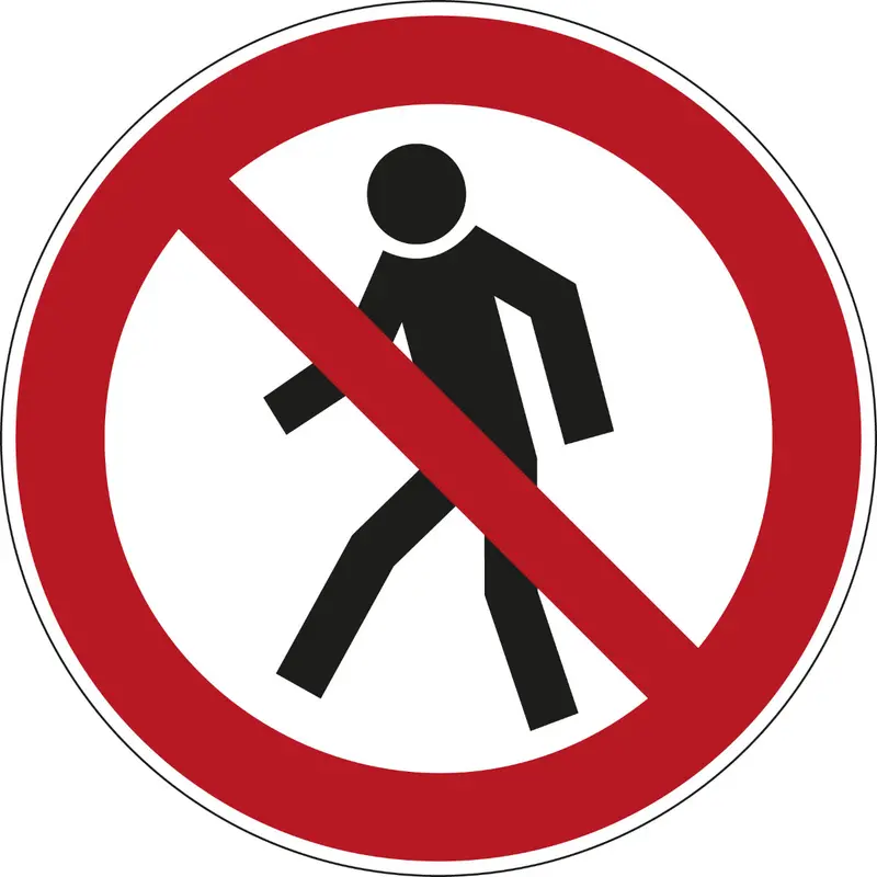 Verbotsschilder - Für Fussgänger verboten