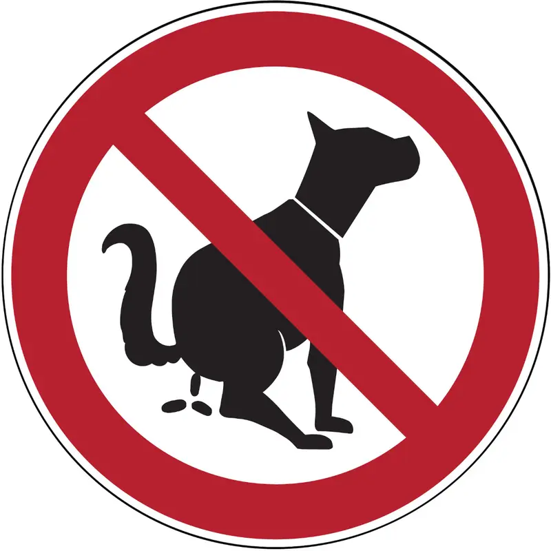 Verbotsschilder - Hier kein Hundeklo