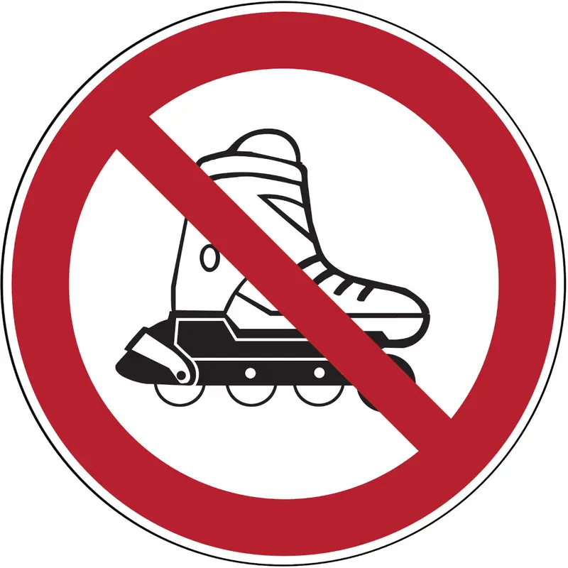 Verbotsschilder - Inline-Skates verboten