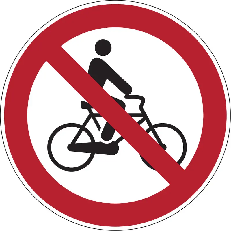 Verbotsschilder - Radfahren verboten
