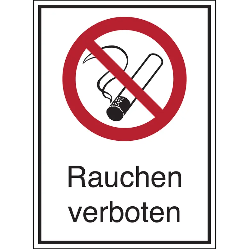 Verbotsschilder - Rauchen verboten