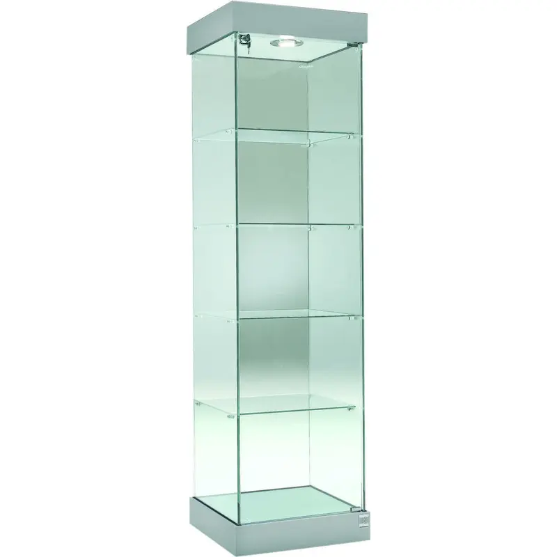 Vitrine armoire en verre trempé avec ou sans éclairage LED
