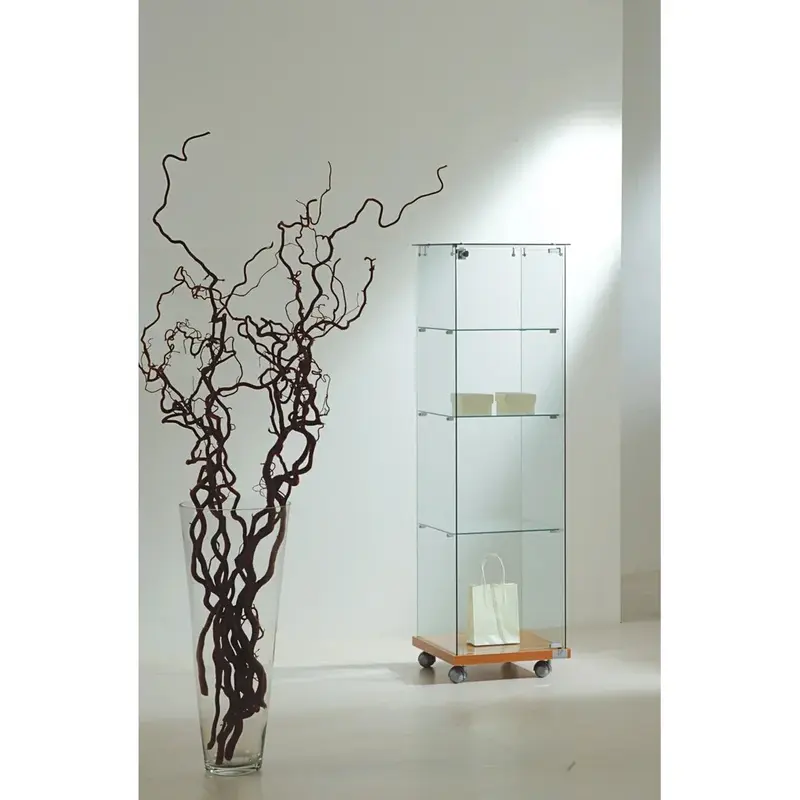 Vitrine armoire en verre trempé verrouillable — 5 tailles