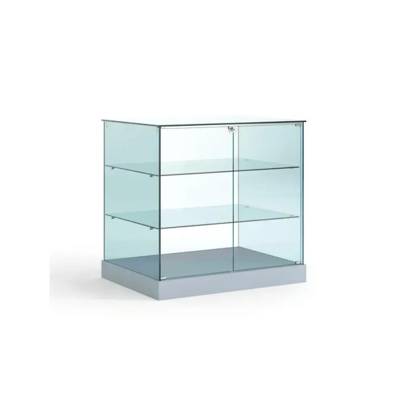 Vitrine commode en verre trempé — profondeur 60 cm