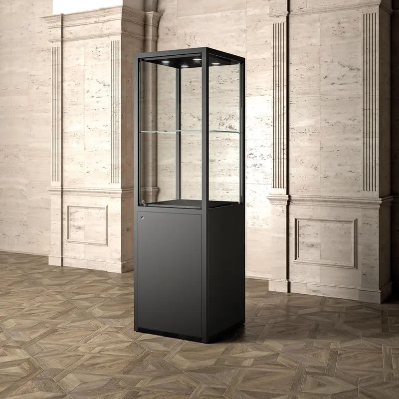 Vitrine d'exposition musée avec éclairage LED — 60, 120 ou 160 cm