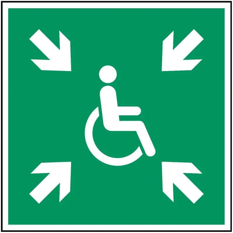 Vorläufige Evakuierungsstelle - ISO 7010