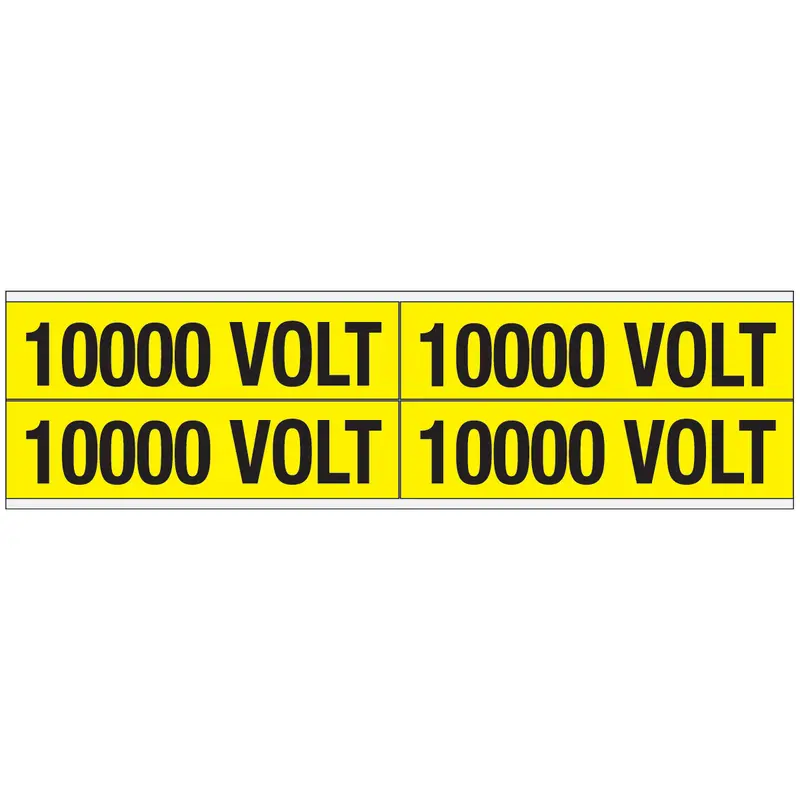 Warnschilder für die Spannungskennzeichnung - 10000 VOLT