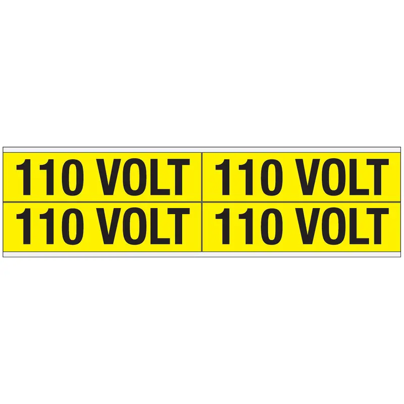 Warnschilder für die Spannungskennzeichnung - 110 VOLT