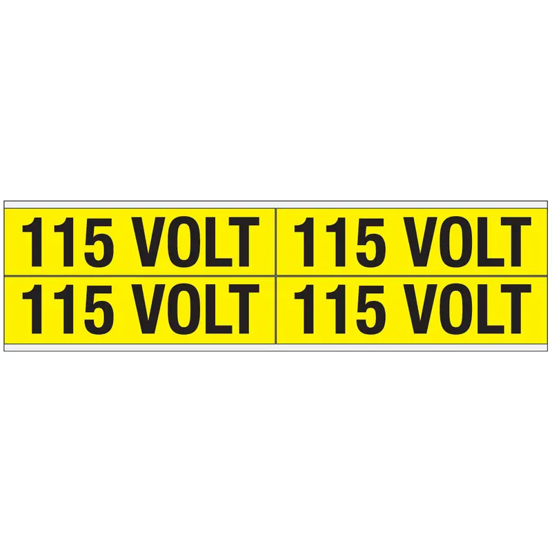 Warnschilder für die Spannungskennzeichnung - 115 VOLT