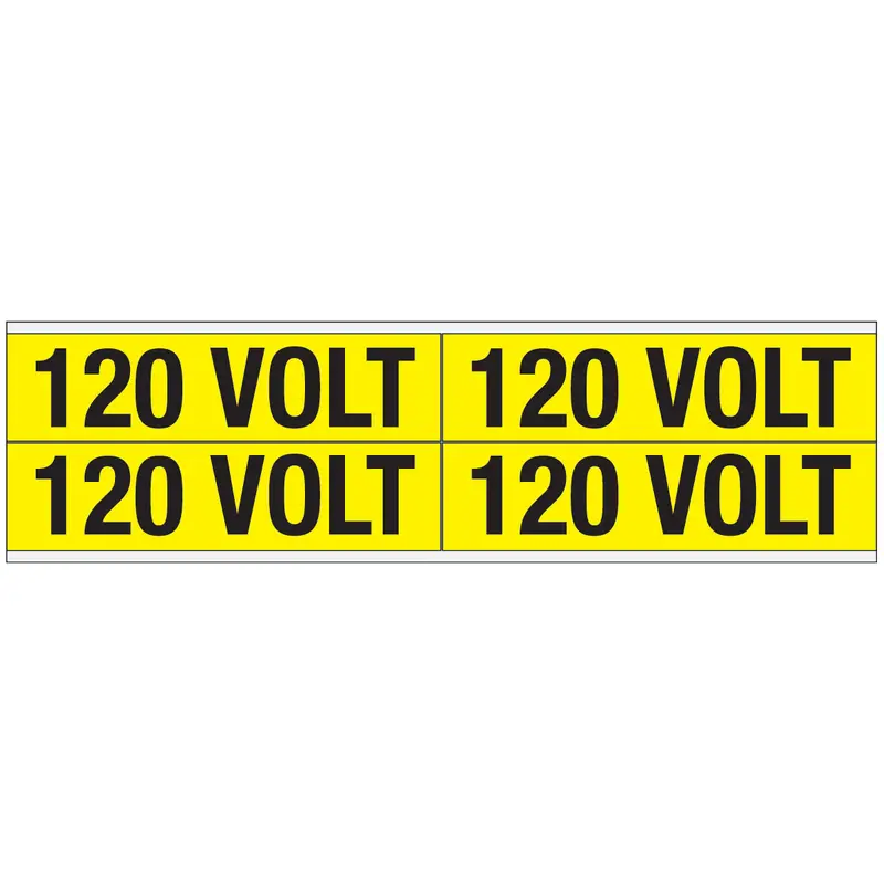 Warnschilder für die Spannungskennzeichnung - 120 VOLT