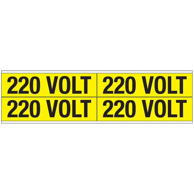 Warnschilder für die Spannungskennzeichnung - 220 VOLT