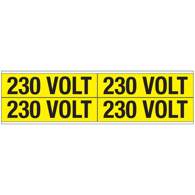 Warnschilder für die Spannungskennzeichnung - 230 VOLT