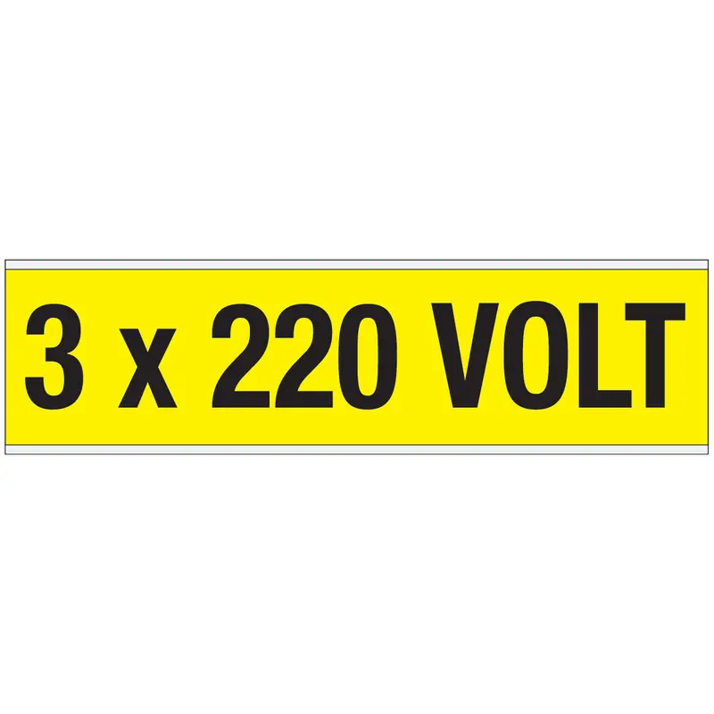 Warnschilder für die Spannungskennzeichnung - 3 x 220 VOLT