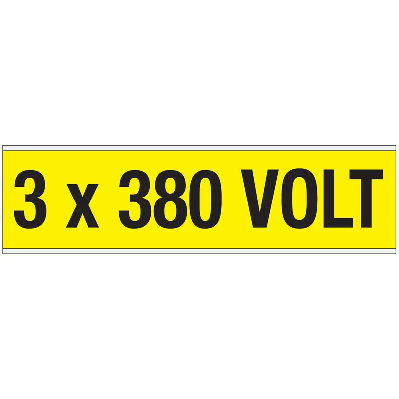 Warnschilder für die Spannungskennzeichnung - 3 x 380 VOLT