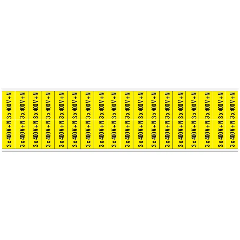 Warnschilder für die Spannungskennzeichnung - 3 x 400 V + N