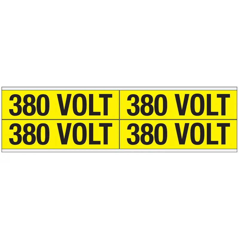 Warnschilder für die Spannungskennzeichnung - 380 VOLT