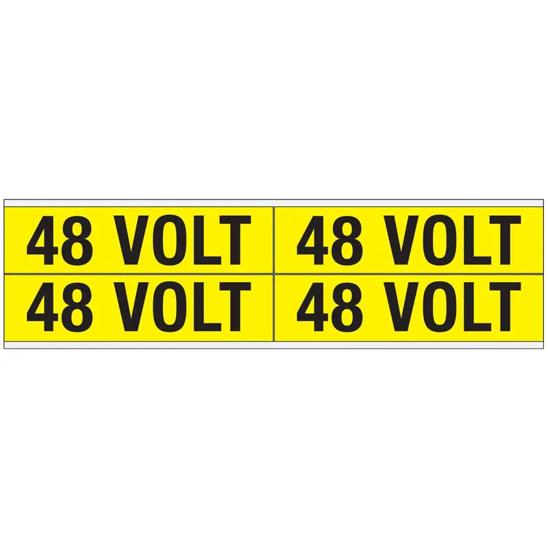 Warnschilder für die Spannungskennzeichnung - 48 VOLT
